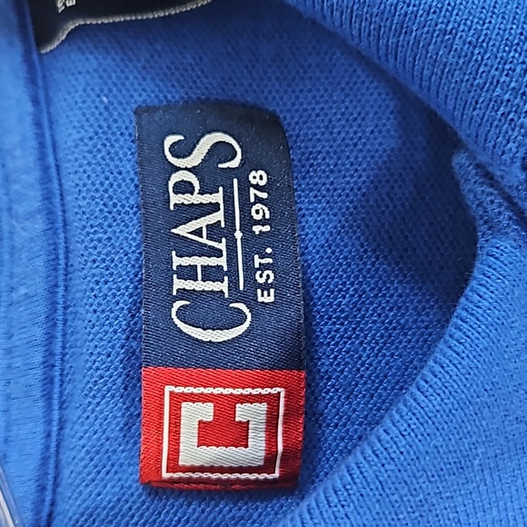 CHAPS ROYAL BLUE POLO SHIRT - Picture 3 of 4